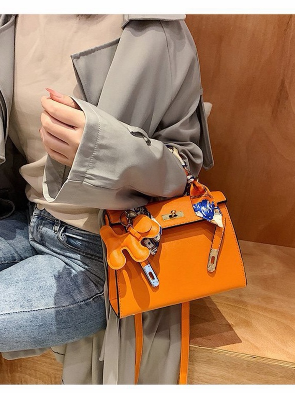 Fashion Mini Top-Handle Bag in Orange